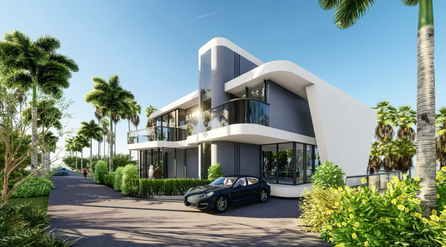 A private villa within the resort