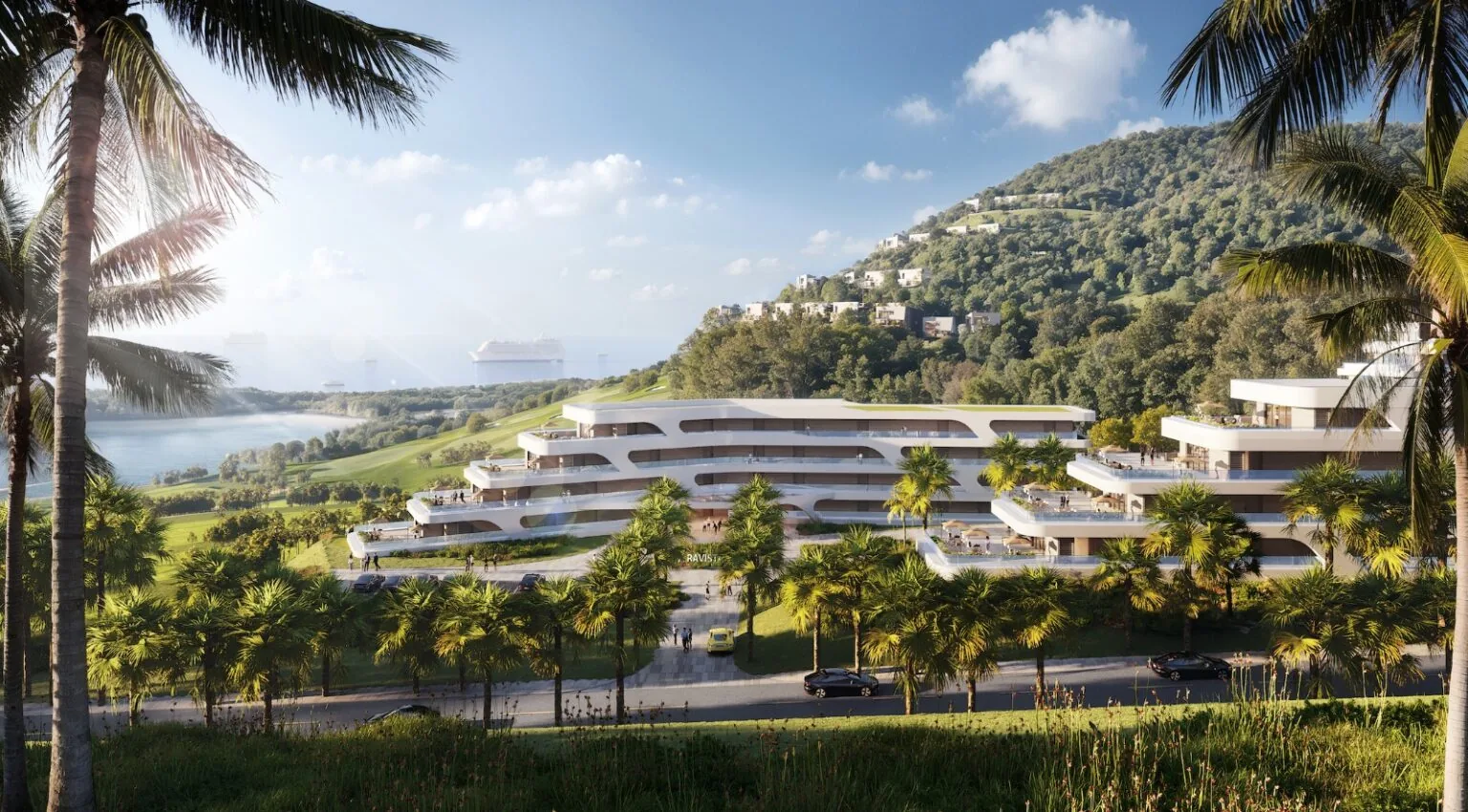 Apartments overlooking the golf course